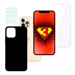 ZESTAW na iPhone 13 Pro - 3mk FlexibleGlass, 3mk Matt Case, 3mk Lens Protec