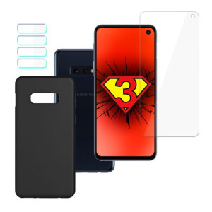 ZESTAW na Samsung Galaxy S10e - 3mk FlexibleGlass, 3mk Matt Case, 3mk Lens