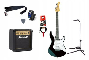 Gitara Elektryczna + Wzmacniacz 10w Kabel Zestaw