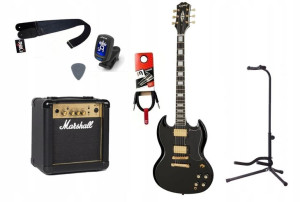 Gitara Elektryczna + Wzmacniacz 10w Kabel Zestaw