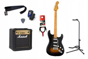 Gitara Elektryczna + Wzmacniacz 10w Kabel Zestaw