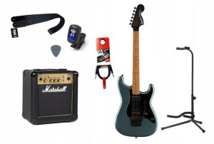 Gitara Elektryczna + Wzmacniacz 10w Kabel Zestaw