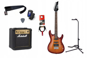 Gitara Elektryczna + Wzmacniacz 10w Kabel Zestaw