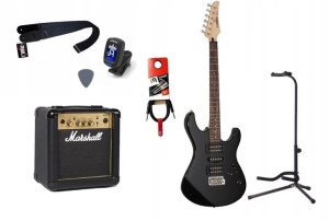 Gitara Elektryczna + Wzmacniacz 10w Kabel Zestaw