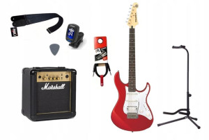 Gitara Elektryczna + Wzmacniacz 10w Kabel Zestaw
