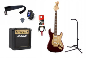 Gitara Elektryczna + Wzmacniacz 10w Kabel Zestaw