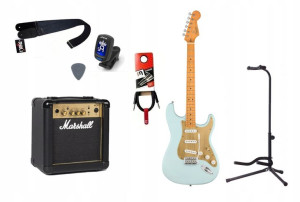 Gitara Elektryczna + Wzmacniacz 10w Kabel Zestaw