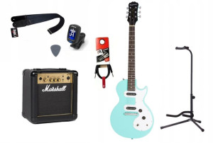 Gitara Elektryczna + Wzmacniacz 10w Kabel Zestaw
