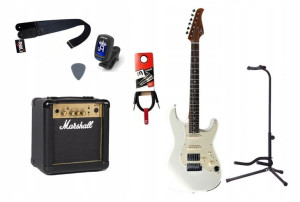 Gitara Elektryczna + Wzmacniacz 10w Kabel Zestaw