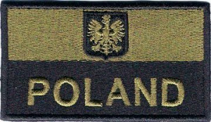 POLSKA Flaga Polski POLAND z GODŁEM NASZYWKA 59R
