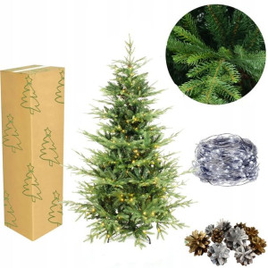 Choinka Świerk Pe Alaska Gęsty Led 220 Cm +gratisy