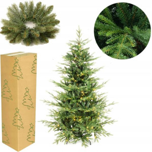 Choinka Świerk Pe Alaska Gęsty Led 220 Cm +gratisy