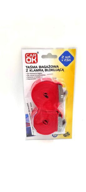 Taśma bagaż.2x2.5m z klamrą blokującą CarOK