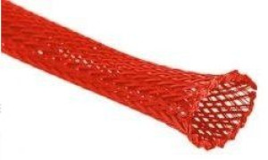 Oplot na przewody 4mm/8mm czerwony oplot poliestrowy plecionka 1mb