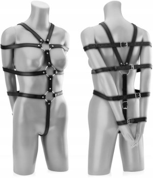 Skórzana Uprząż Do Krępowania Solidne Pasy Body