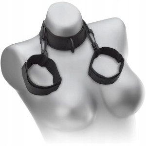 Obroża Z Kajdankami Sex Uprząż Do Krępowania Bdsm