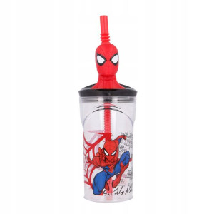 Kubek Plastikowy Ze Słomką 360ml Spiderman Marvel