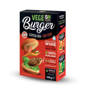 Vege Burger - Azjatycki Smak z orkiszem, komosą i soczewicą 140g SoWell