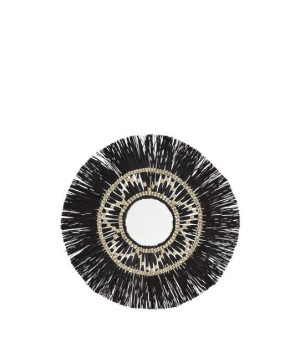 Madam Stoltz - Lustro ścienne Black Boho