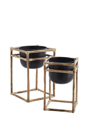 Madam Stoltz - Zestaw dwóch kwietników Bamboo