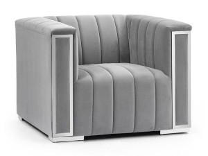 Fotel do salonu VOGUE VELVET 1 szary glamour