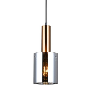Lampa wisząca SARDO mosiądz, szkło dymione