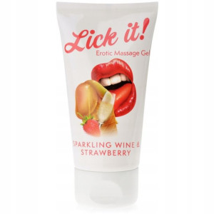 Lick It Żel Do Masażu Szampan Z Truskawkami 50 Ml