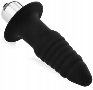 Wibrujący Korek Analny Prążkowany Sex Anal Plug