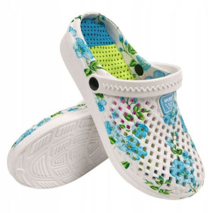 Chodaki kroksy piankowe lekkie Sport Flower niebieskie 41
