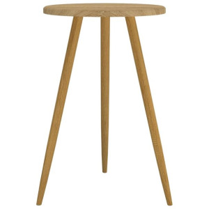 Stolik bistro, jasnobrązowy, Ø50x76 cm, MDF i żelazo