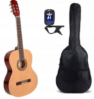 Alvera Acg 100 4/4 Gitara Klasyczna Natural Zestaw