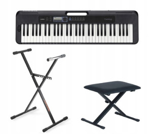 Keyboard Casio Ct-s300bk + Statyw+ Ława