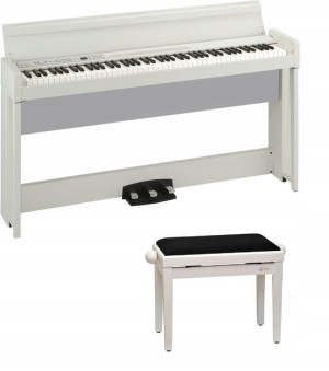 Korg C1 Air Białe Japońskie Pianino Cyfrowe+ Ława