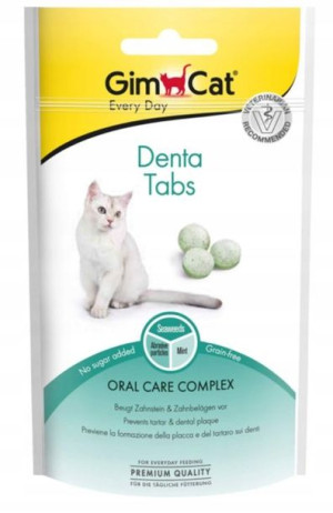 Gimcat Denta Tabs Przysmak Dentystyczny Kota 40g