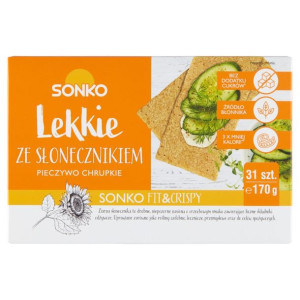 Sonko Pieczywo chrupkie Lekkie ze słonecznikiem 170 g (31 sztuk)