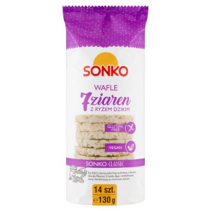 Sonko Wafle 7 ziaren z dzikim ryżem 130 g (14 sztuk)