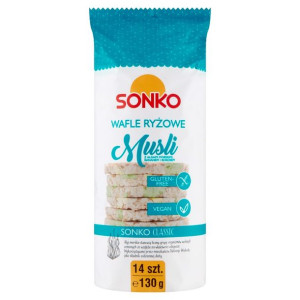 Sonko Wafle ryżowe musli z algami morskimi bananem i kokosem 130 g