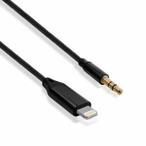 Kabel REVERSE Lightning/Jack 3.5mm 1m czarno/czerwony