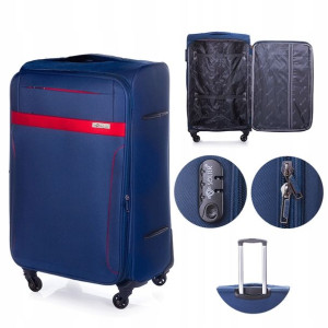 Walizka podróżna bagaż duża L kółka STL1316 SOLIER Gratis