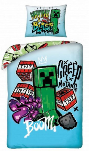 Pościel Minecraft 140x200  Alex Creeper