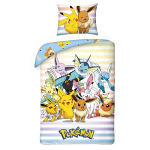 Pościel Młodzieżowa 140x200 Pokemon Pikachu Pokemony