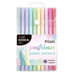 Pisaki w etui 10 kolorów KIDEA pastelowe