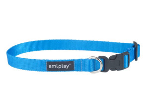 Amiplay Obroża Regulowana Psa Basic Niebieska M