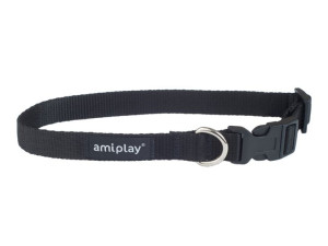 Amiplay Obroża Regulowana Dla Psa Basic Czarna L