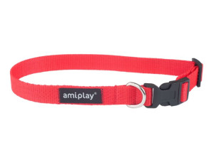 Amiplay Obroża Regulowana Dla Psa Basic Czerwona L