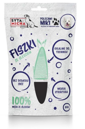 Syta Micha Treserki Ze Śledziem Przysmak Dla Psa