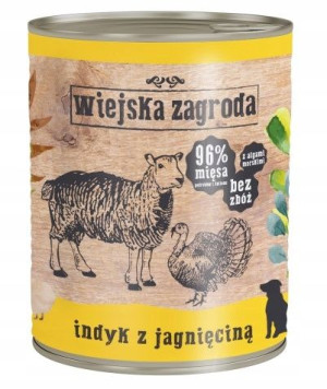Wiejska Zagroda Karma Psa Indyk Jagnięciną 400g