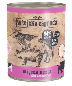 Wiejska Zagroda Mięsna Uczta Karma Szczeniaka 400g
