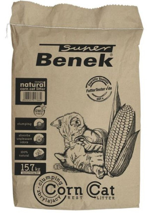 Benek Corn Cat Żwirek Dla Kota 25l Naturalny