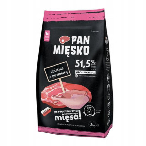 Pan Mięsko Cielęcina Przepiórka Szczenięta Xs 3kg